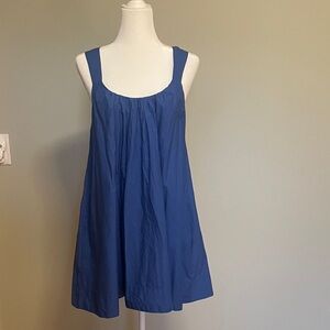 Maeve Blue Sleeveless Mini Dress by Anthropologie